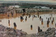 Patio de estacas Bach Dang. (Fotografía: Portal web de la provincia de Quang Ninh)