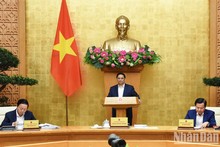El primer ministro de Vietnam, Pham Minh Chinh, interviene en la cita (Fotografía: Nhan Dan)