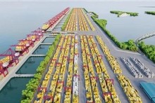 Modelo del Puerto de tránsito internacional de Can Gio. (Fotografía: sggp.org.vn)