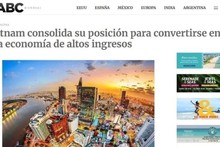 El sitio web argentino ABC Mundial publica un artículo elogiando los logros de desarrollo económico de Vietnam. (Fotografía: VNA)