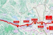 El mapa de la ruta ferroviaria Lao Cai – Hanói – Hai Phong. (Foto: baodautu.vn)