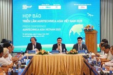 Rueda de prensa para anunciar la organización de la exposición Agritechnica Asia Vietnam 2025 (Foto: laodong.vn)