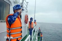 La guardia costera de Vietnam realiza patrulla en el norte del Golfo de Tonkín. (Foto: VNA)