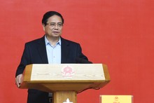 El primer ministro de Vietnam, Pham Minh Chinh, habla en la cita. (Foto: Nhan Dan)
