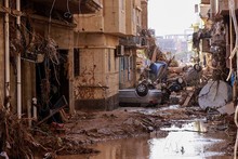 Consecuencias de las inundaciones provocadas por el ciclón Daniel. (Fotografía: AFP/ VNA)