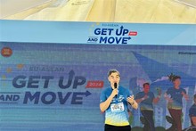 El embajador Igor Driesmans, jefe de la delegación de la UE ante la Asean, habla en el evento (Foto: VNA)