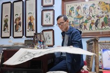 Artesanos preservan la vitalidad de pinturas populares de Dong Ho