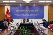 El embajador de Vietnam en Argentina y concurrente en Uruguay, Duong Quoc Thanh, en la entrevista con la VNA. (Foto: VNA)
