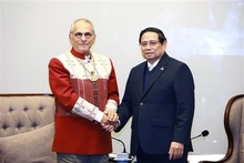 El primer ministro vietnamita, Pham Minh Chinh, y el presidente timorense, José Ramos-Horta. (Foto: VNA)