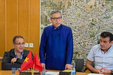 El embajador vietnamita en Israel, Ly Duc Trung, en la reunión. (Foto: VNA)