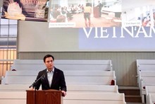 El embajador Dang Hoang Giang, jefe de la misión de Vietnam ante la ONU, habla en la cita (Foto: VNA)