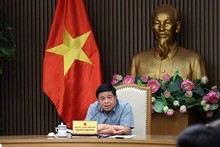 El viceprimer ministro Nguyen Chi Dung habla en la reunión (Foto: VNA)