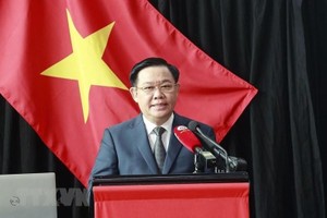 El presidente de la Asamblea Nacional de Vietnam, Vuong Dinh Hue, en el Foro de Cooperación Educacional Vietnam- Nueva Zelanda. (Fotografía: VNA)