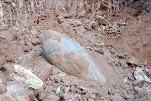 La bomba de 340 kilogramos recién descubierta (Fuente: VNA)