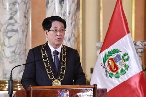 El presidente vietnamita, Luong Cuong, habla en el evento. (Fuente: VNA)