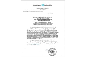 Anuncio del Secretario General de la ONU a los Estados miembros. (Fotografía: Ministerio de Relaciones Exteriores de Vietnam)