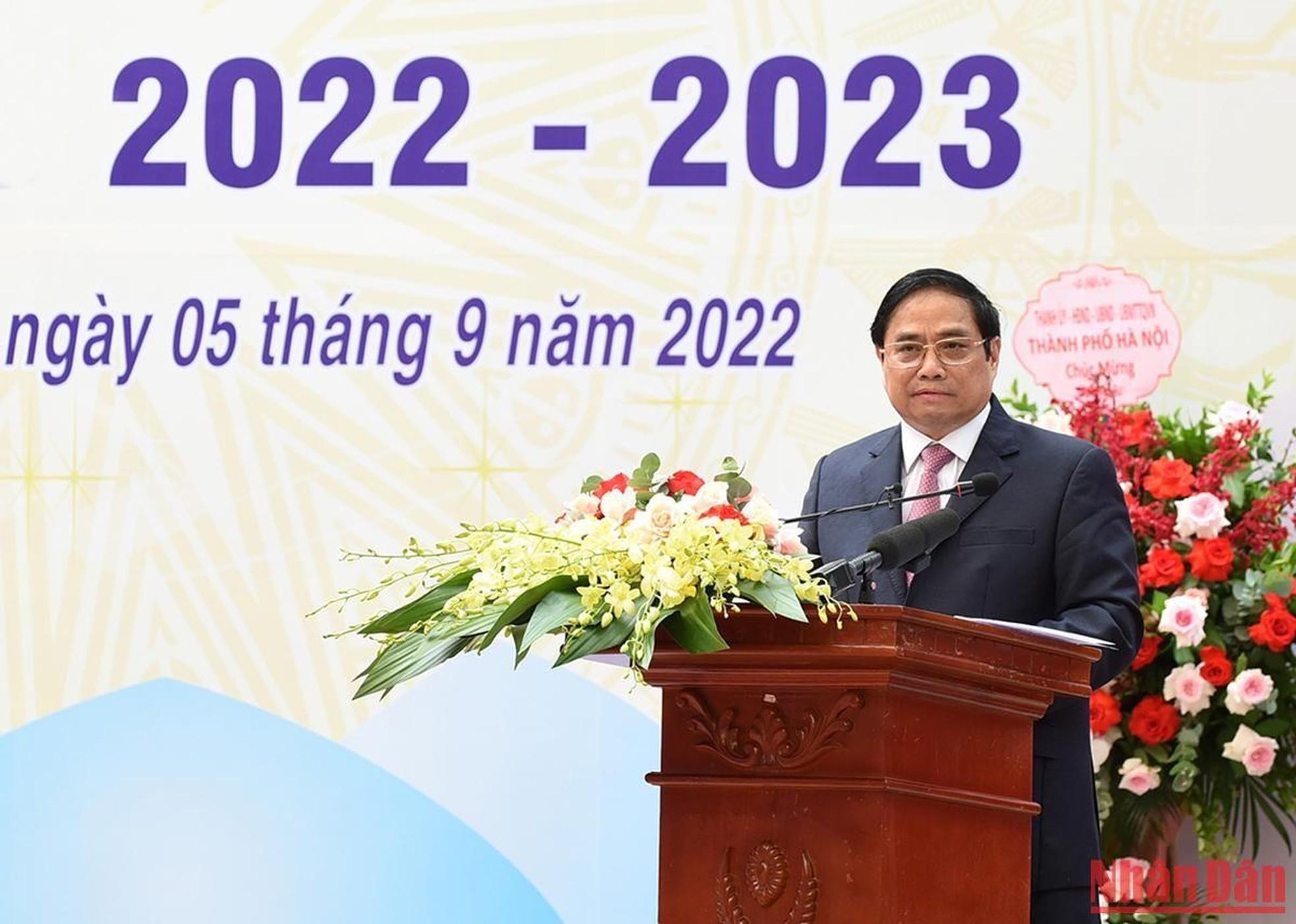 El primer ministro Pham Minh Chinh da sus palabras. (Fotografía: Nhan Dan)