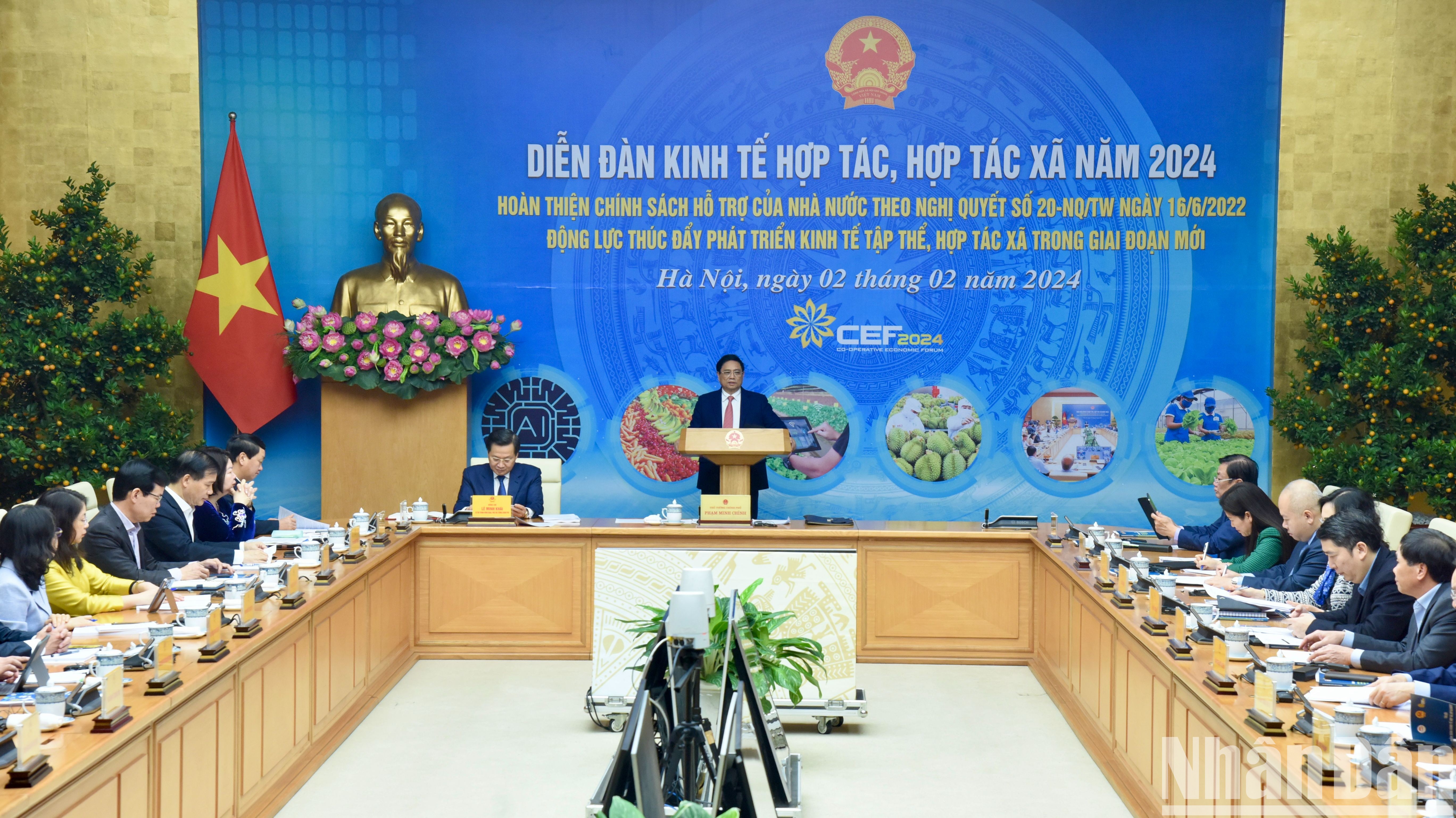 [Foto] Premier vietnamita preside Foro de Economía Colectiva y Cooperativas 2024