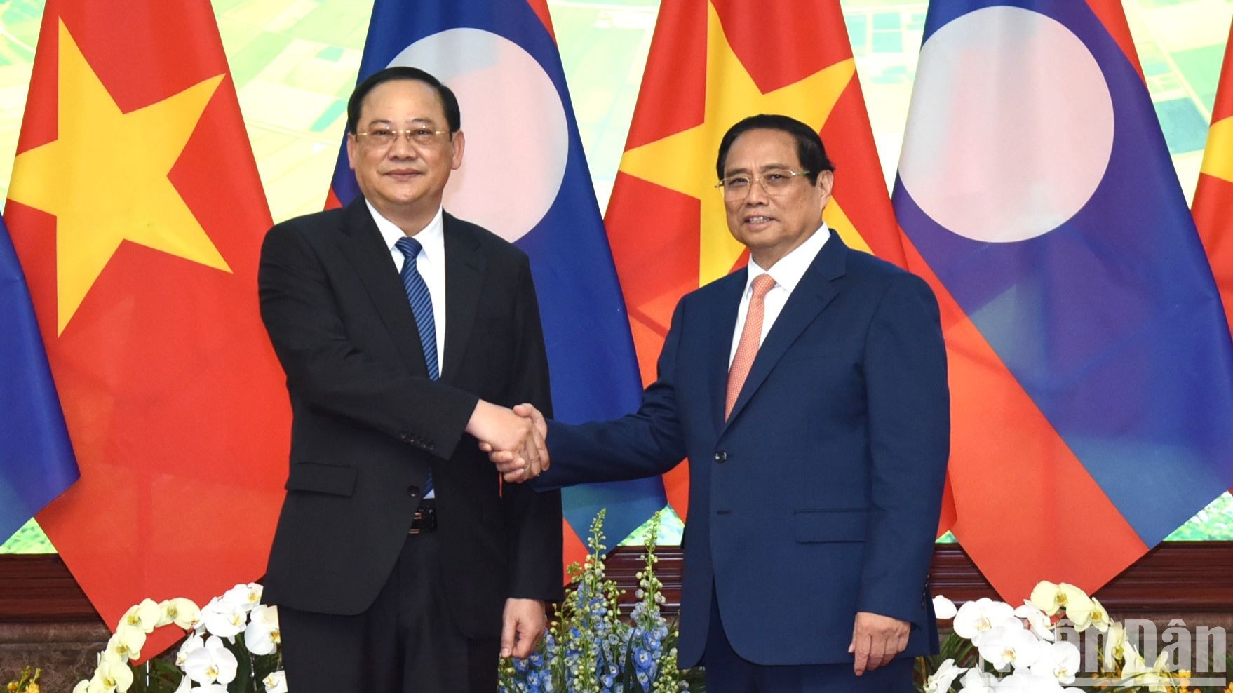 [Foto] Premier vietnamita se reúne con su homólogo laosiano