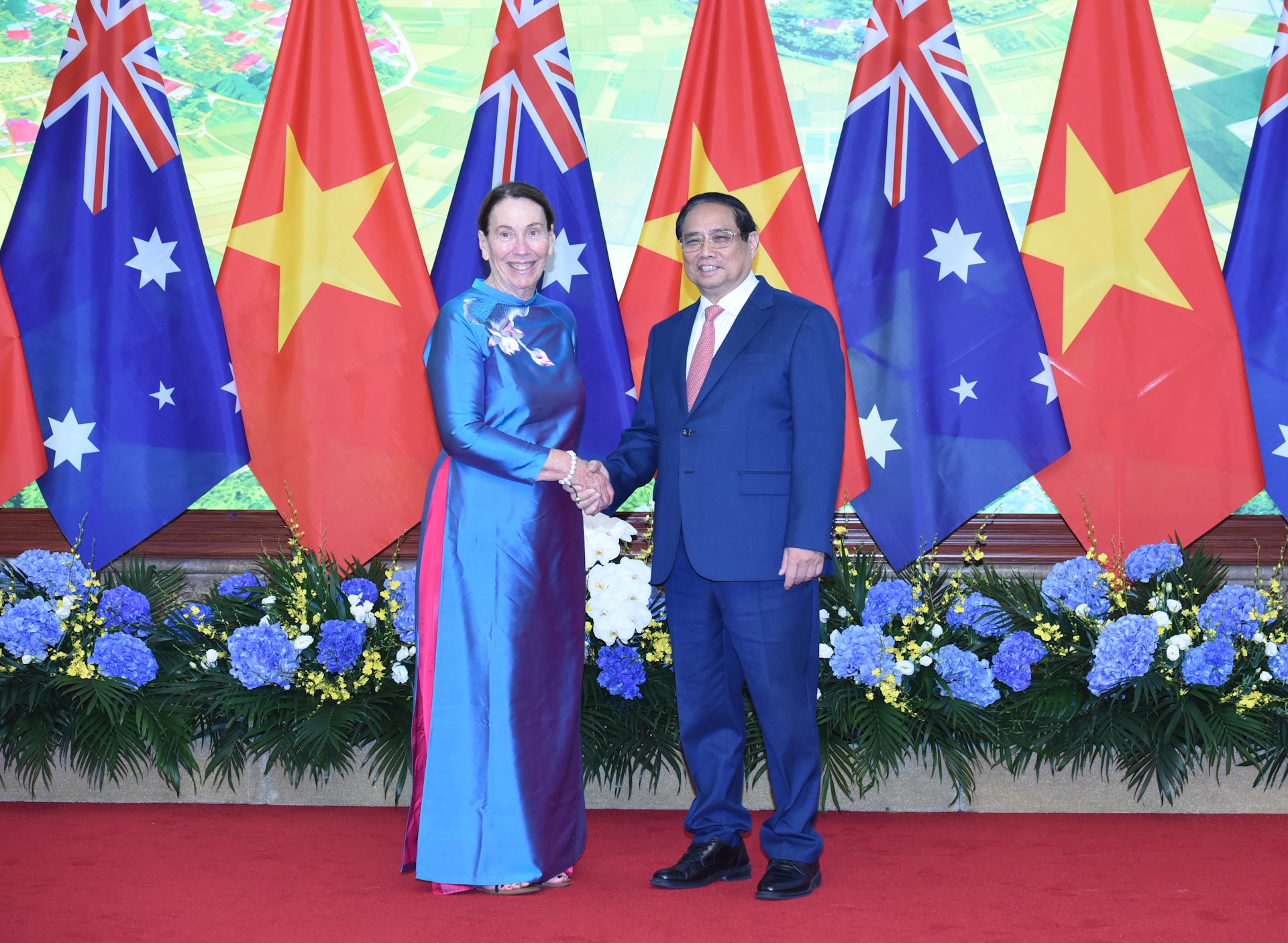 [Foto] Premier vietnamita se reúne con presidenta del Senado australiano