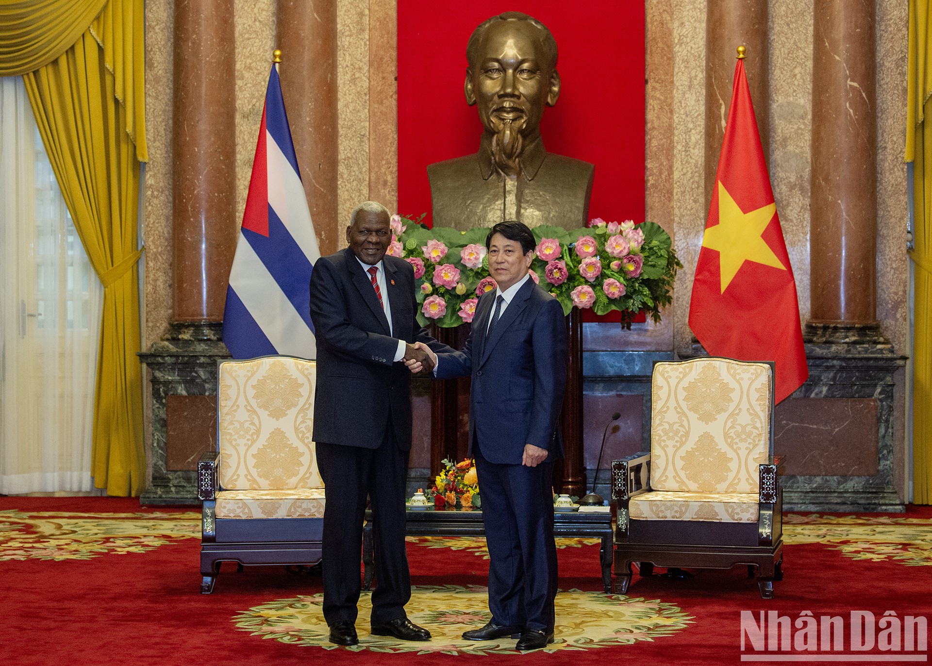 [Foto] Presidente vietnamita recibe a titular de Asamblea Nacional de Cuba