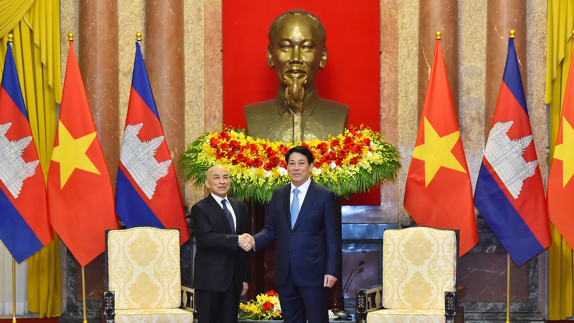 [Foto] Presidente vietnamita se reúne con rey de Camboya 