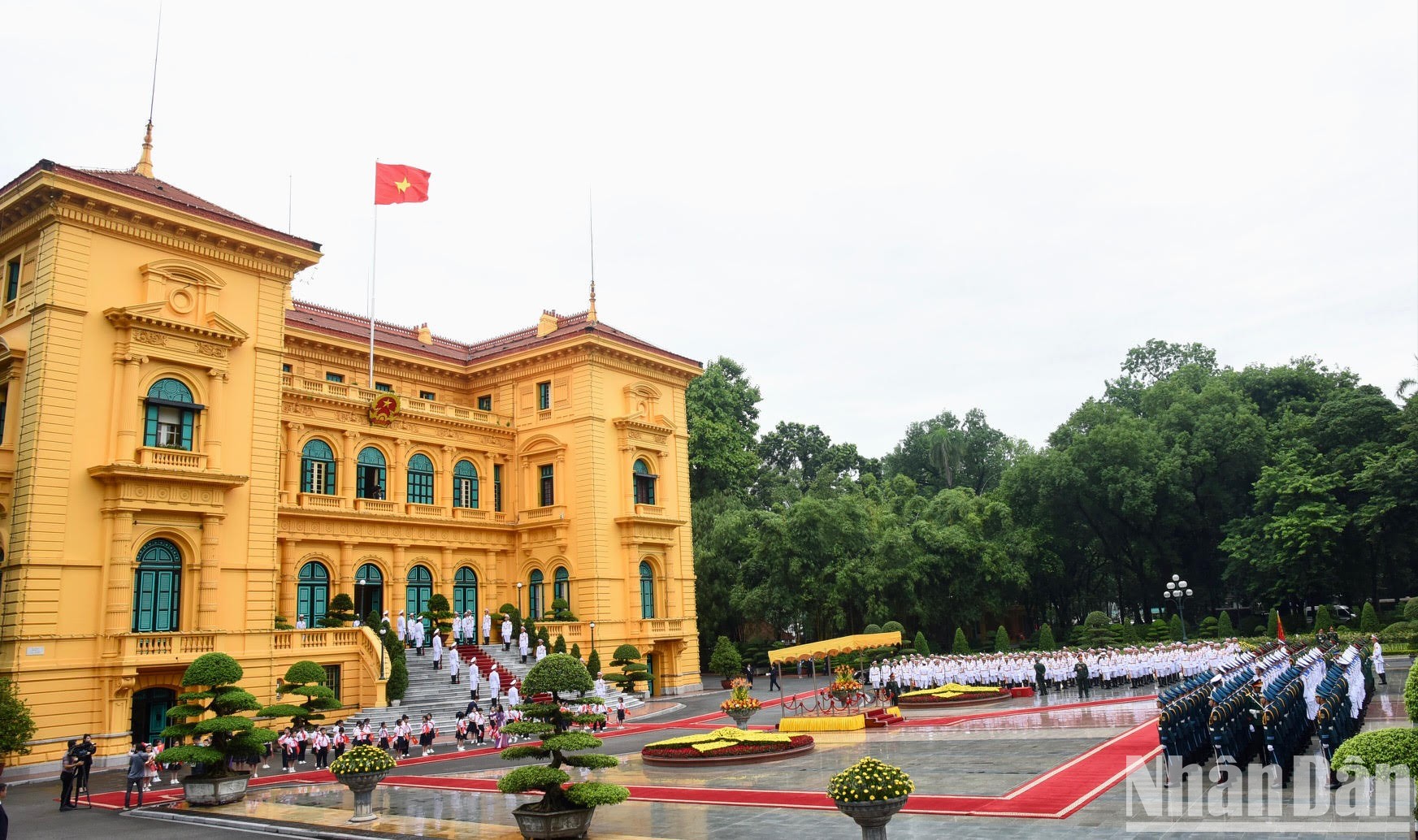 [Foto] Premier vietnamita preside ceremonia de bienvenida a su homólogo singapurense