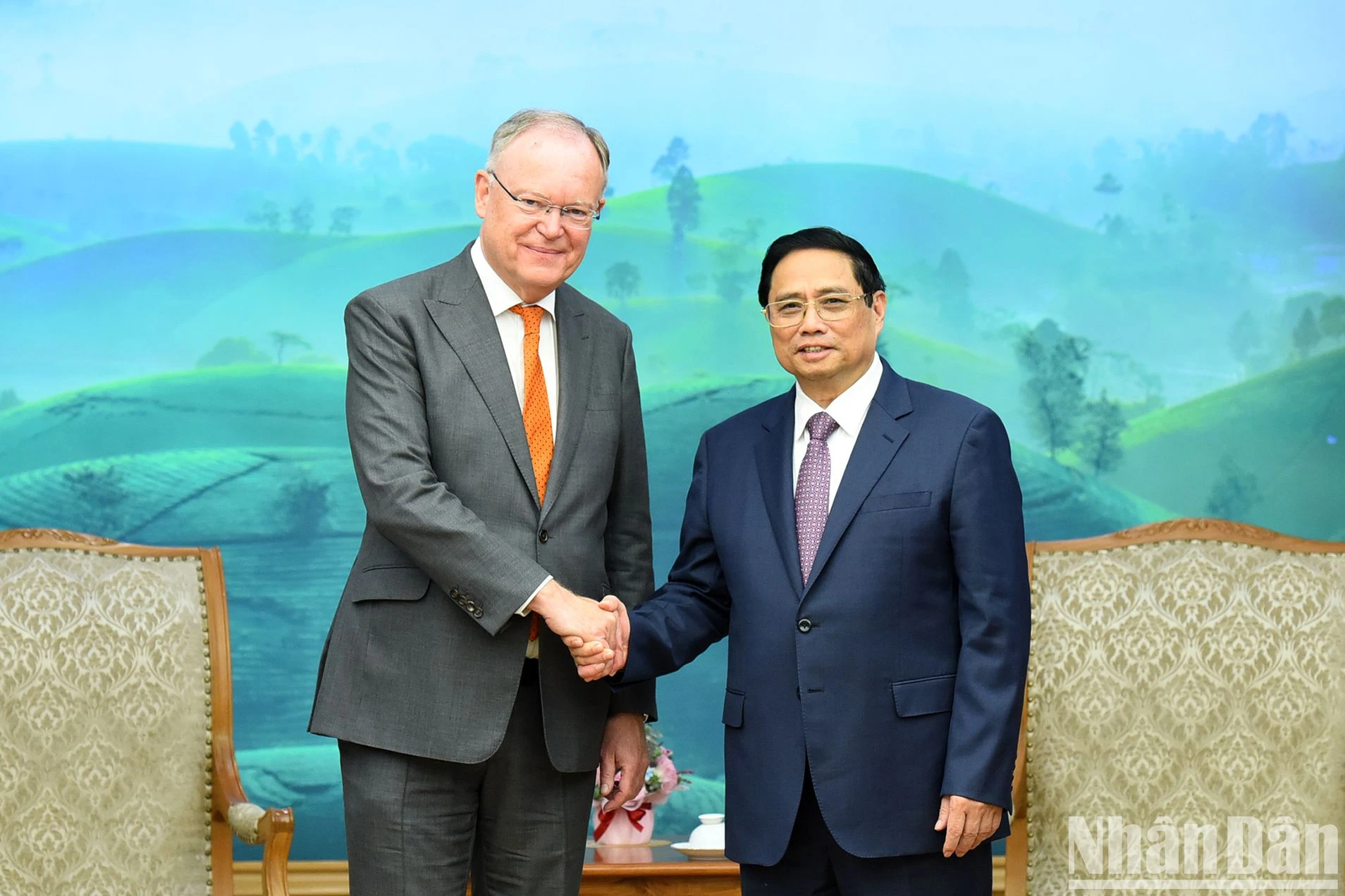 [Foto] Primer ministro de Vietnam recibe al ministro-presidente del Estado alemán de Baja Sajonia