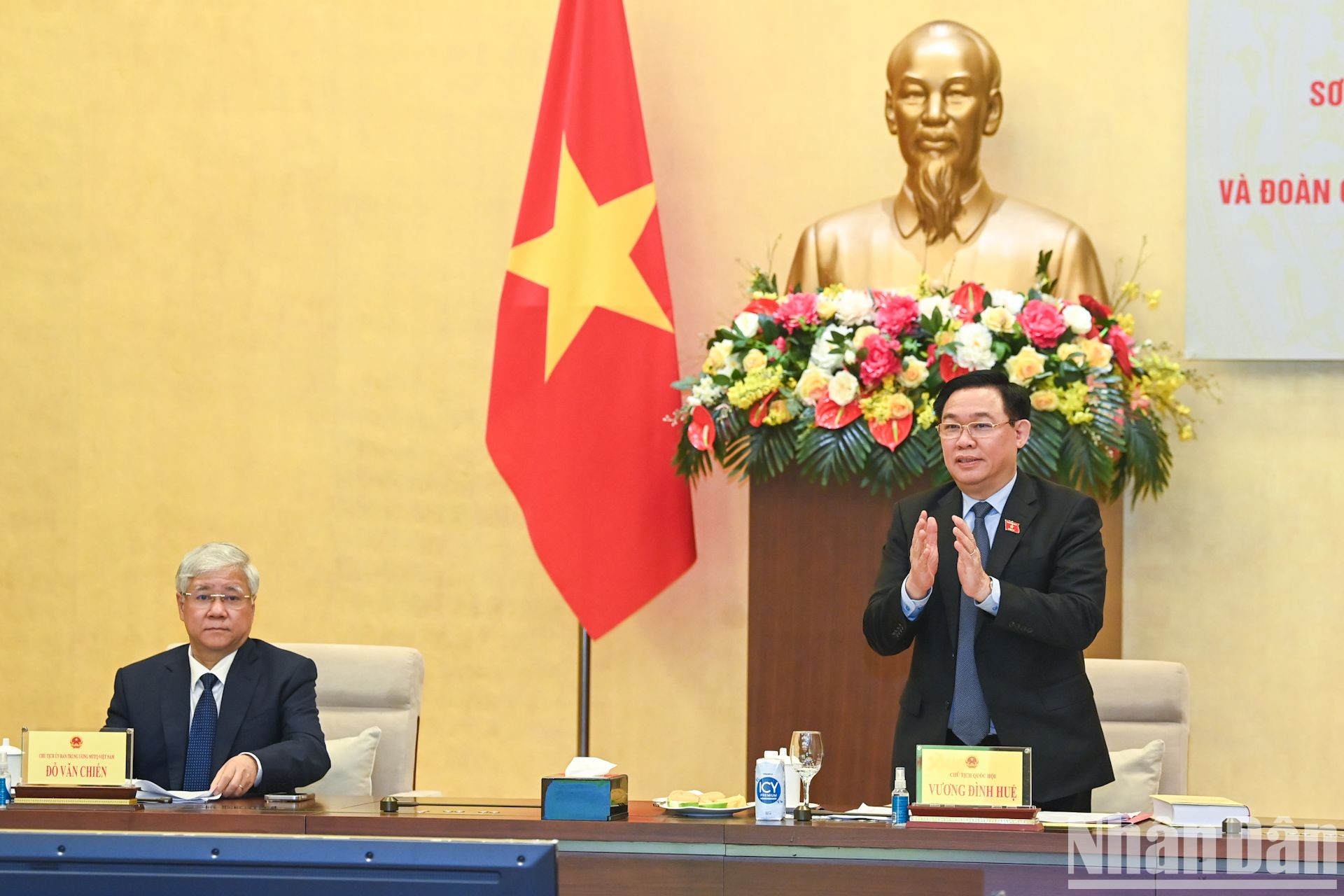 [Foto] Revisan la cooperación entre organizaciones del Parlamento y del Frente de la Patria de Vietnam