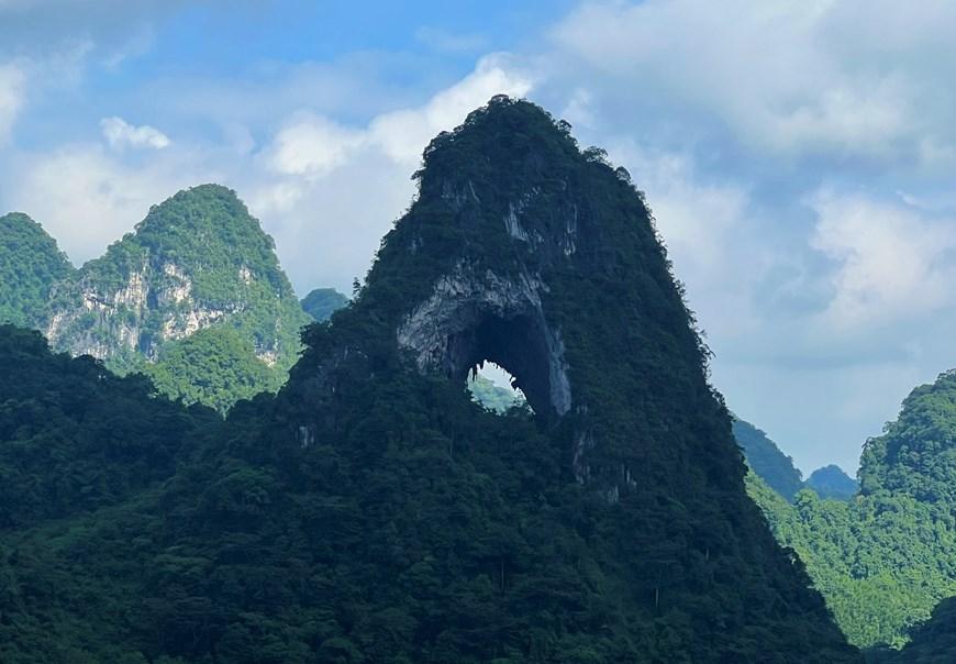 La belleza del monte Mat Than, un paisaje natural peculiar en la provincia norvietnamita de Cao Bang. (Fuente: VNA)