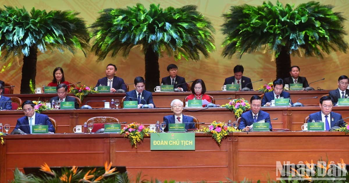 Dirigentes del Partido y Estado asisten al Congreso Nacional de la Unión de Agricultores de Vietnam