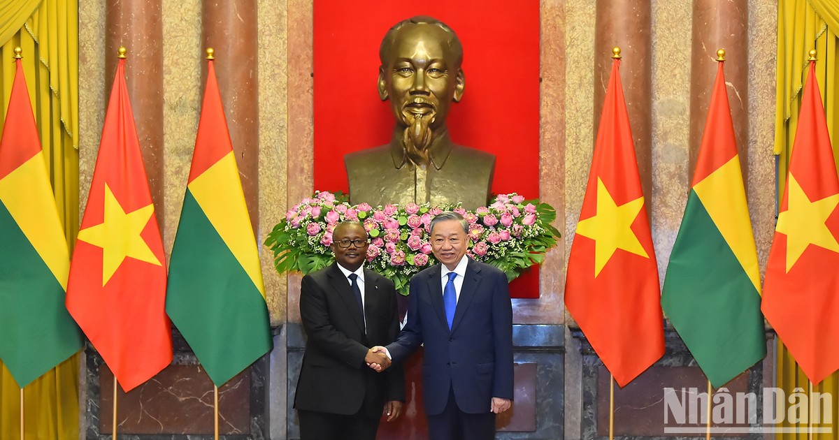 [Foto] Máximo dirigente de Vietnam sostiene encuentro con el presidente de Guinea-Bissau