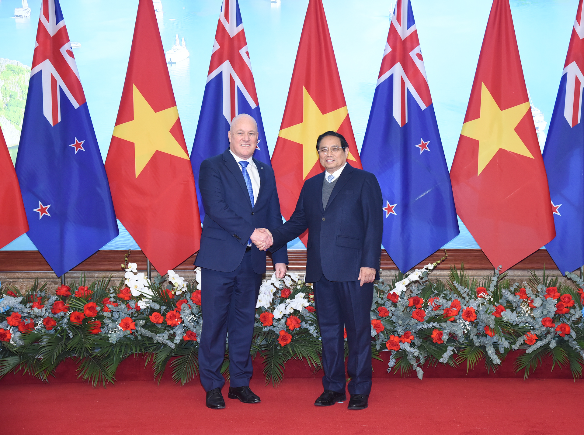 [Foto] Premier vietnamita preside ceremonia de bienvenida a su homólogo de Nueva Zelanda