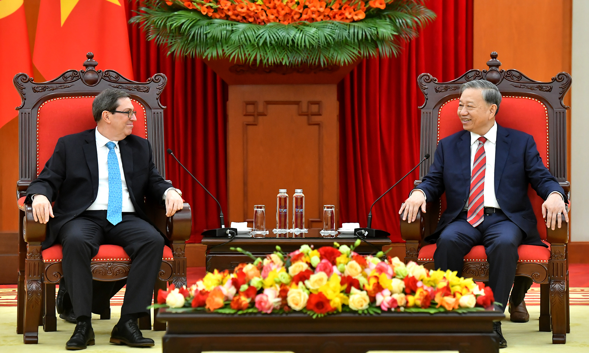 [Foto] Máximo dirigente partidista vietnamita recibe al canciller de Cuba