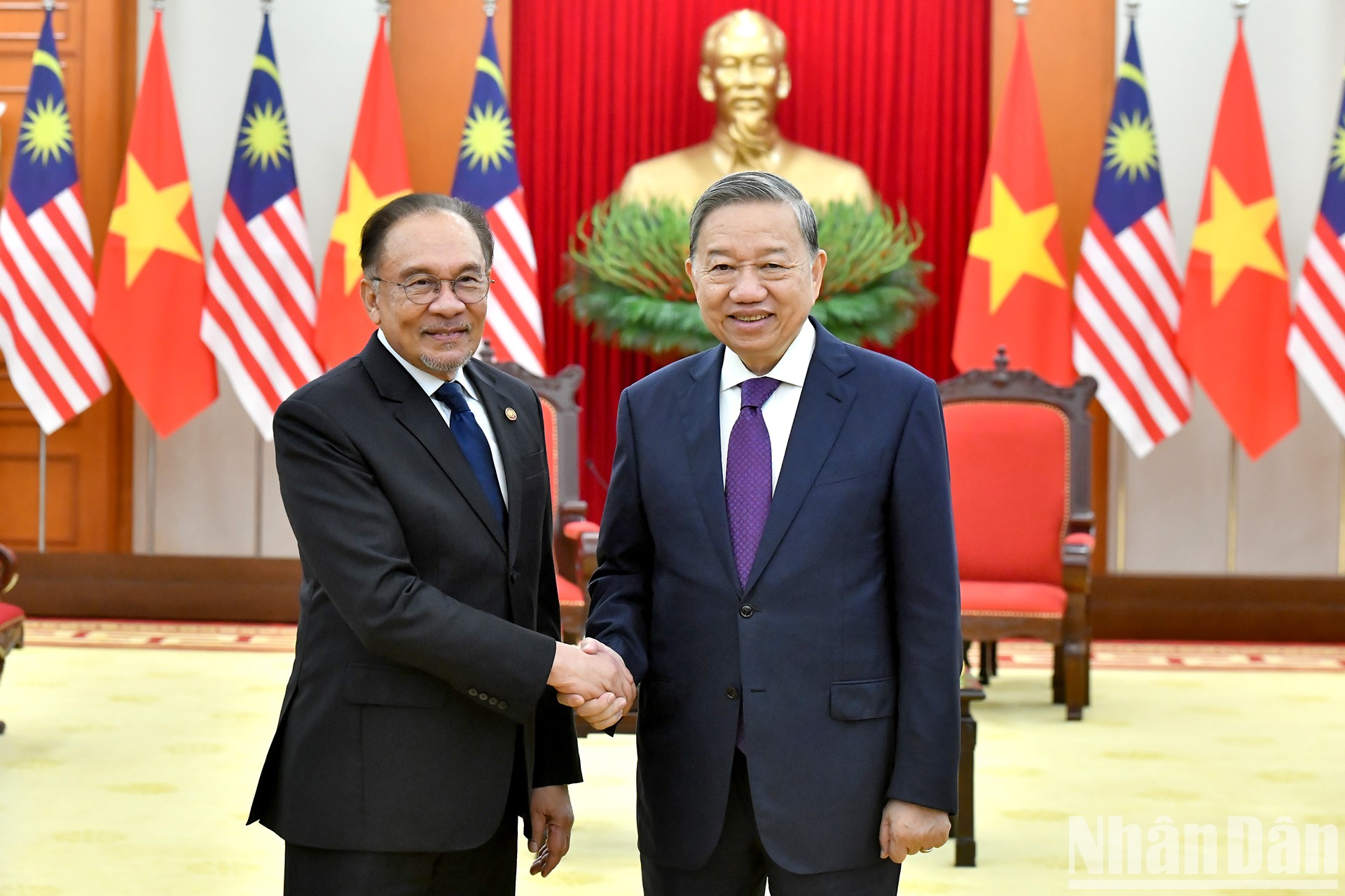 [Foto] Líder partidista vietnamita recibe al primer ministro malasio 