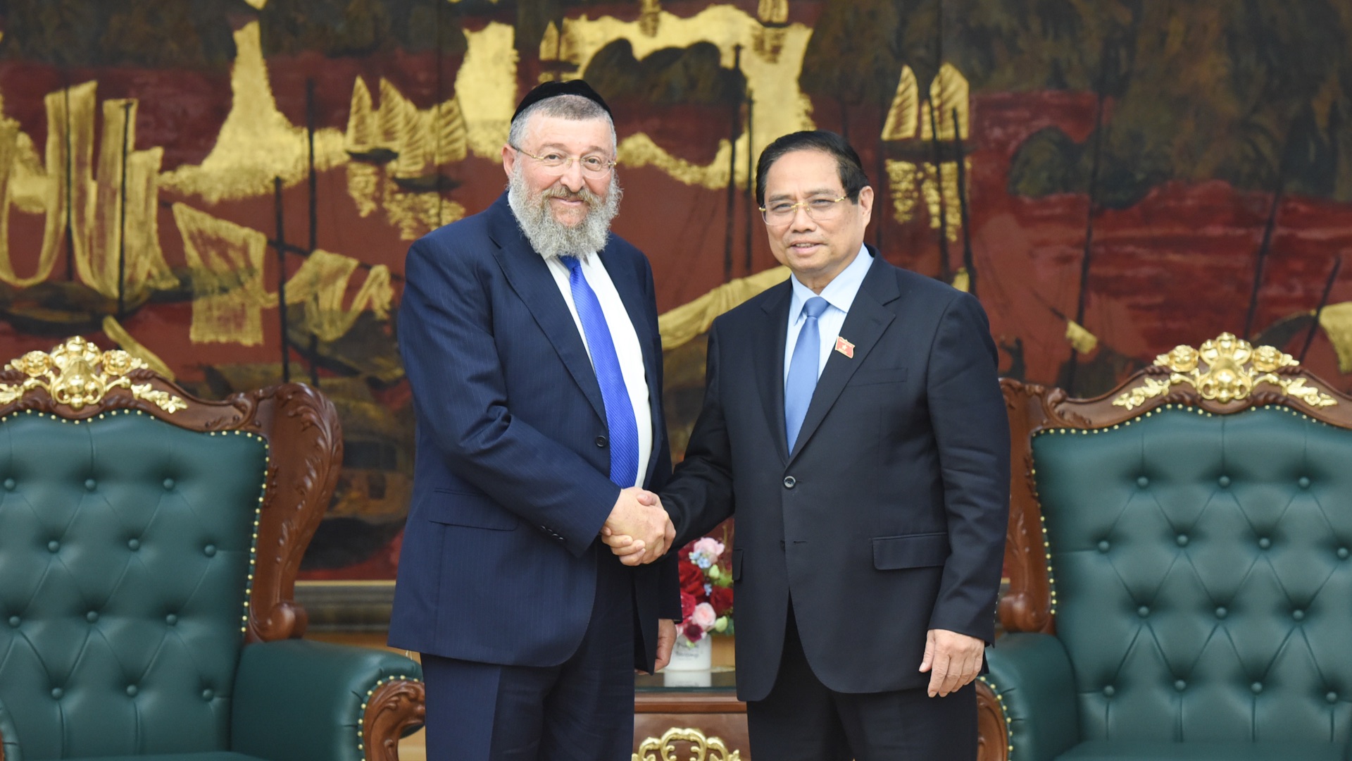 [Foto] Primer ministro Pham Minh Chinh recibe al ministro de Trabajo de Israel