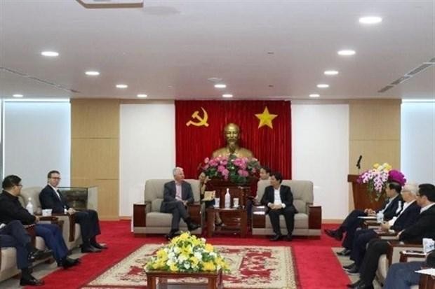 En la reunión entre Vo Van Minh y Charles R. Kaye. (Fotografía: VNA)