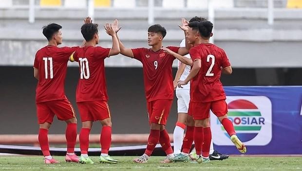 Jugadores vietnam itas celebran el gol. (Fotografía: VNA)