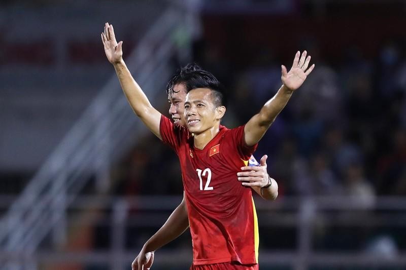 Van Quyet, autor del tercer gol de la selección vietnamita. (Fotografía: Federación de Fútbol de Vietnam)