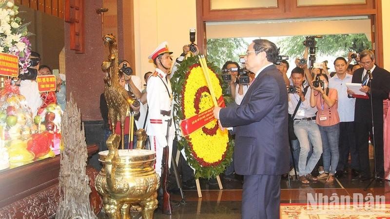 El primer ministro de Vietnam, Pham Minh Chinh, en el acto de homenaje. (Fotografía: Nhan Dan)