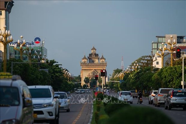 Una calle en la capital Vientián. (Fotografía: VNA)