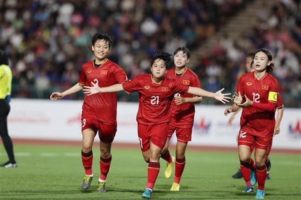 El equipo de fútbol femenino vietnamita. (Fotografía: VNA)