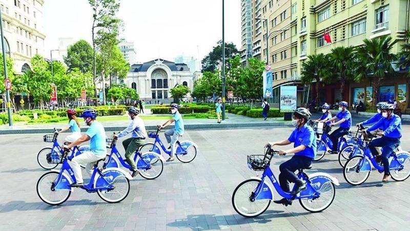 Servicio de bicicletas públicas en Ciudad Ho Chi Minh.
