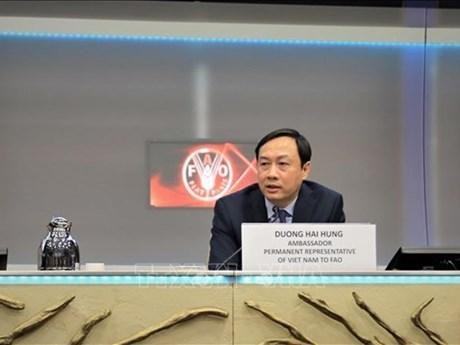 El embajador Duong Hai Hung, representante permanente de Vietnam ante el PMA. (Fotografía: VNA)
