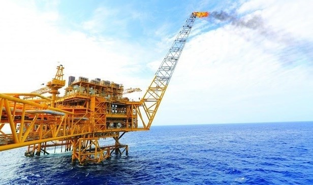 Plataforma petrolera Hai Thach 1 de Vietnam en el Mar del Este. (Fotografía: VNA)