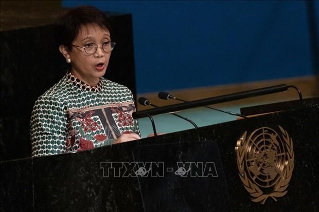 La ministra indonesia de Relaciones Exteriores, Retno Marsudi. (Foto: VNA)