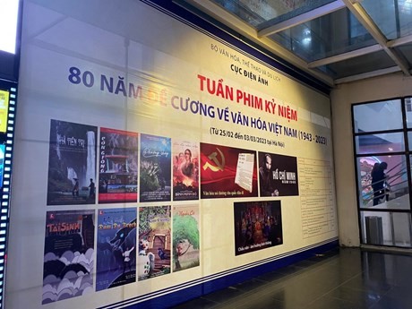 Semana de Cine para celebrar el 80 aniversario del Esquema de la cultura de Vietnam en el Centro Nacional de Cine (Foto: VOV)