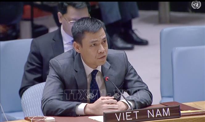 El embajador Dang Hoang Giang, jefe de la misión vietnamita ante las Naciones Unidas (Foto: VNA)