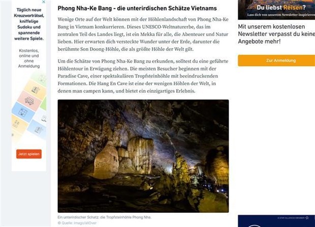 El artículo presenta sobre el Parque nacional Phong Nha - Ke Bang (Foto: reisereporter.de)