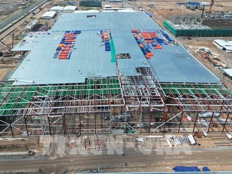 Una parte de la fábrica de LEGO en construcción en el Parque Industrial Vietnam-Singapur III, en la provincia de Binh Duong. (Foto: VNA)